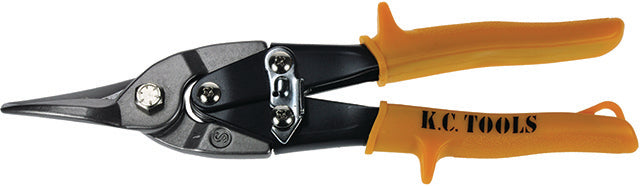 Straight Cut Tinsnips, Aviation, Straight Cut Action, Yellow Handle