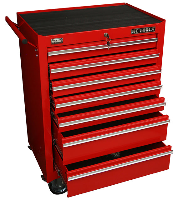 680 X 458 X 995 Roll Cabinet, 7 Drawer With Bbs (Red)