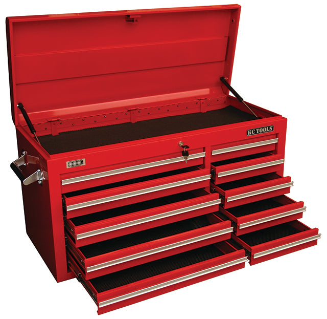 1051 X 445 X 552 Tool Box, 10 Drawer With Bbs (Red)