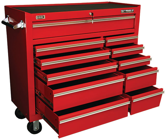 1067 X 458 X 1007 Roll Cabinet, 11 Drawer With Bbs (Red)