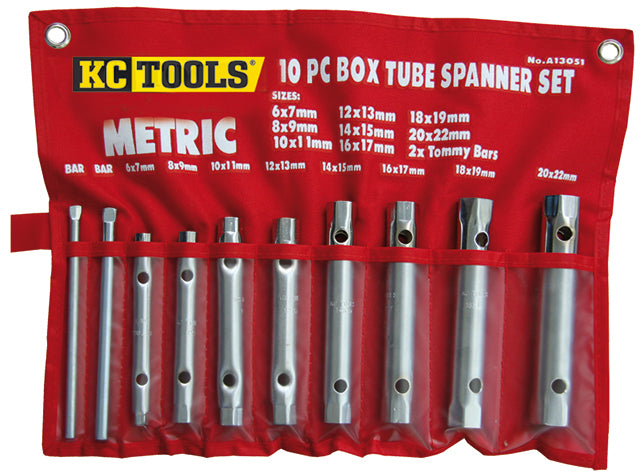 10Piece Box/Tube Spanner Set Metric