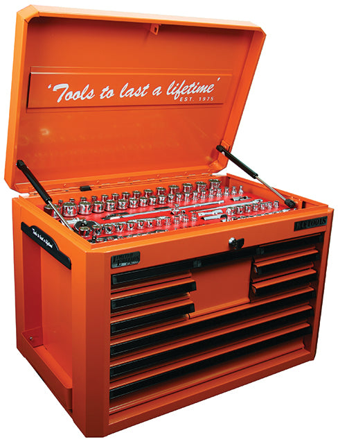 712 X 472 X 496.5mm 10 Drawer Tool Box, Bbs: Orange