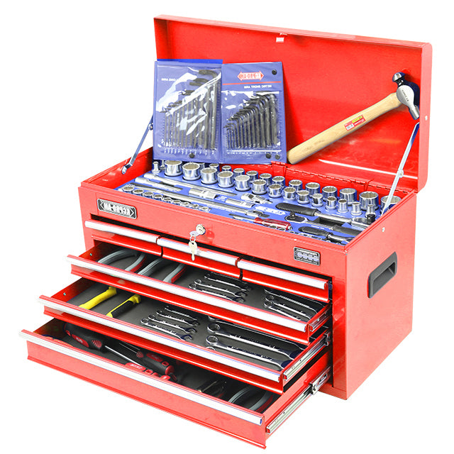 153 Piece AF & Metric Tool Kit, 6 Drawer Tool Box