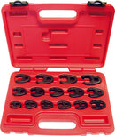 15 Piece Metric x 3/8-Inch Drive Impact Crows Foot Spanner Set