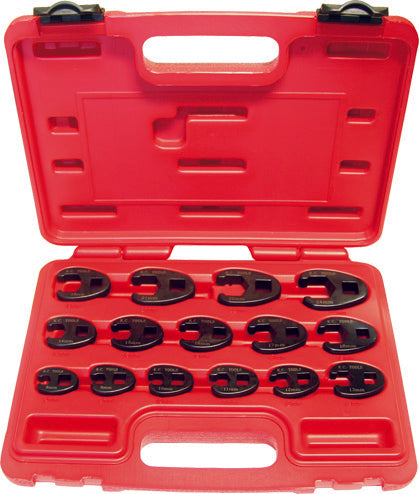 15 Piece Metric x 3/8-Inch Drive Impact Crows Foot Spanner Set