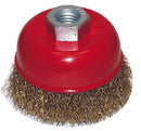 M10 X 2.0mm Brush - Cup - Brass Coated Crimped Steel Wire