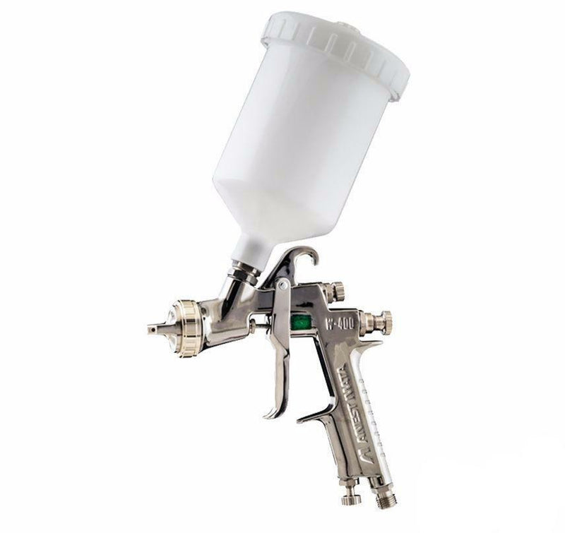 Anest Iwata W400WBX Air Cap High TEC Gold Graity Spray Gun With 600ml Pot