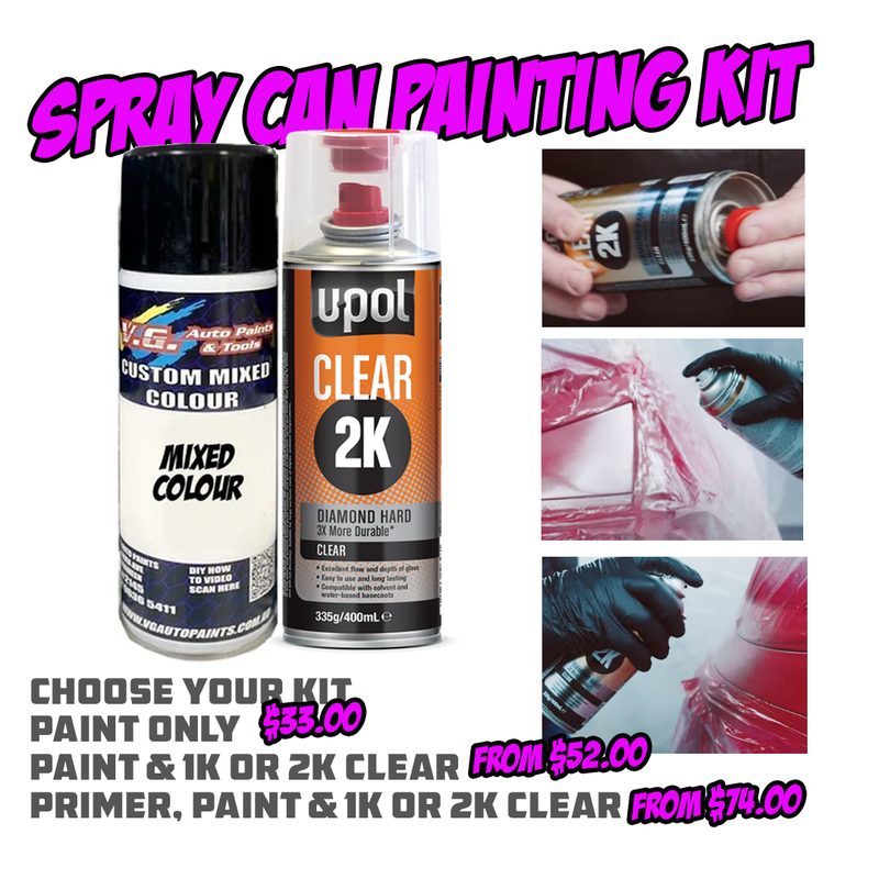 Spray can painting kit.