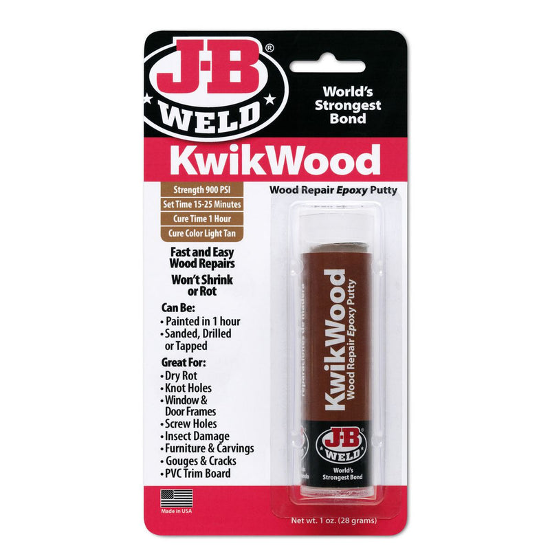 JB Weld KwikWood Epoxy Putty Stick 28g