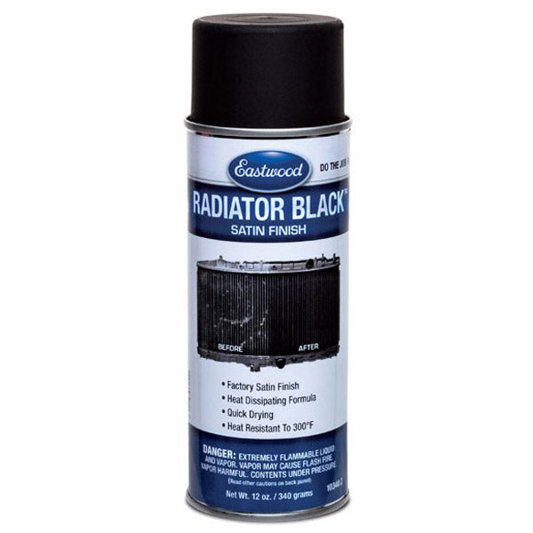 Eastwood Radiator Black Satin Finish Paint 340grams Aerosol