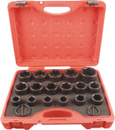 17 Piece Metirc x 3/4-Inch Drive Standard Impact Socket