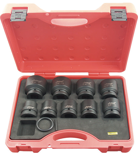 9 Piece AF x 1-Inch Drive Standard Impact Socket Set