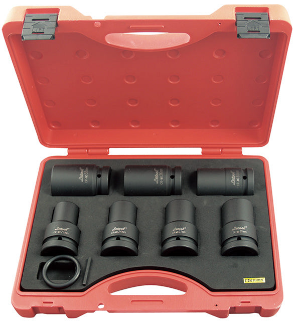 7PieceMetric x 1-Inch Drive Deep Impact Socket Set