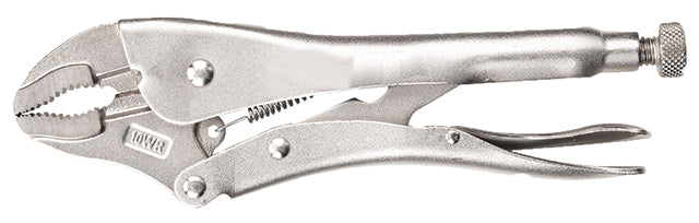 250mm Pliers, Locking, Curved Jaw With Cutter