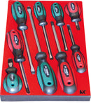 160 X 270 X 22mm Form Insert & 9 Screwdrivers