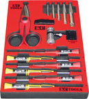 160 X 270 X 22mm Form Insert & 6 Precision Screwdrivers, 5 Screw Extractor, Torch & Scissors