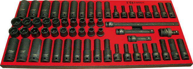 564 X 270 X 22mm Form Insert & 60 Piece 12 Dr Impact Socket Set AF & Metric