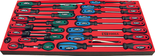 564 X 270 X 22mm Form Insert & 31 Piece Screwdrivers Set Blade,Phillips & Star