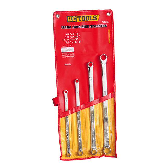 4 Piece Spanner Set, Ring, 4 Long Type AF