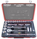 1/2" Drive Socket Set, Metric 33 Piece