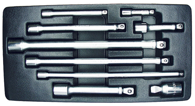 1/4", 3/8" & 1/2" Extension, Wobble Bar Set, 9 Piece