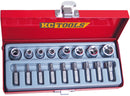 3/8" Drive Socket Set, E & Star Bit, 17Piece
