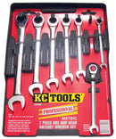 7 Piece Spanner Set, One Way Gear Ratchet, 8mm - 19mm