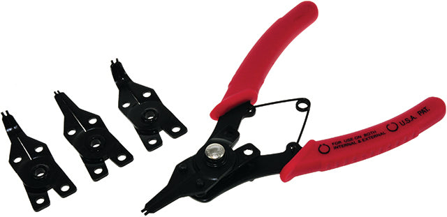 4 Piece Plier Set, Circlip, 8 Way Internal & External