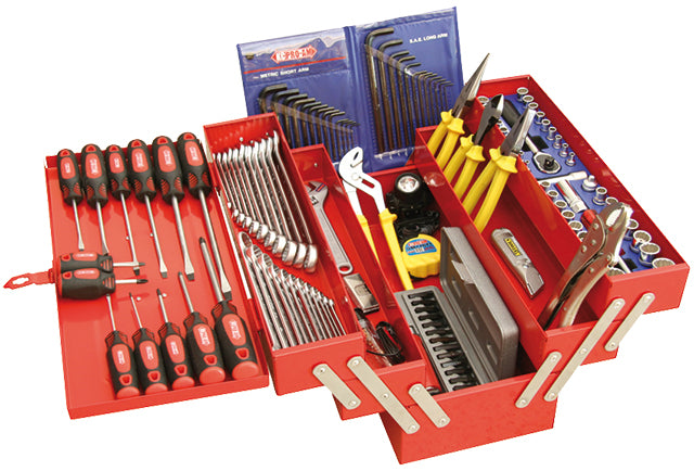 135 Piece AF & Metric Tool Kit, 5 Tray Cantilever Box