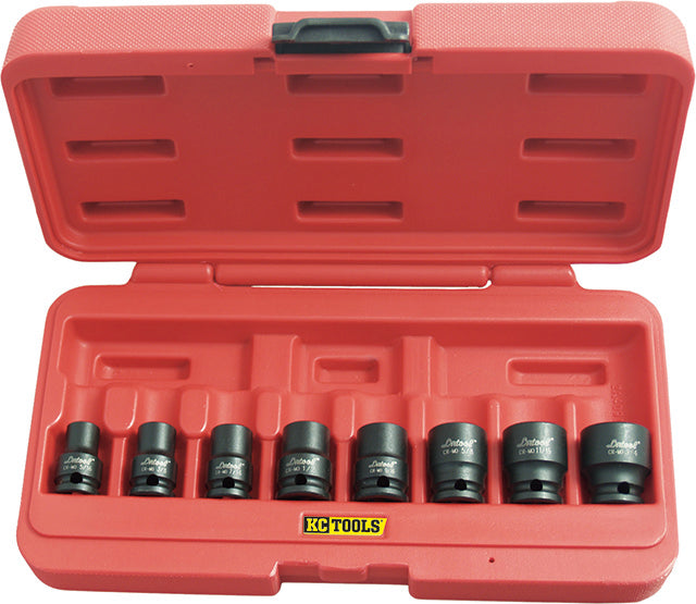 8 Piece AF x 3/8-Inch Drive Standard Impact Socket Set