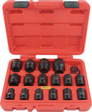 16 Piece Metric x 1/2-Inch Drive Standard Impact Socket Set