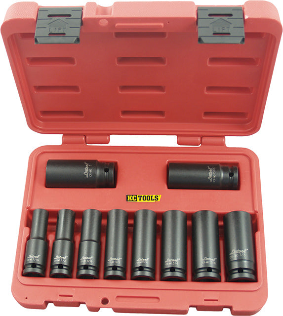 10 Piece AF x 1/2-Inch Drive Deep Impact Socket Set