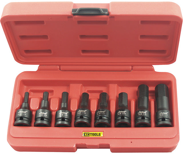 8 Piece AF x 1/2-Inch Drive In-Hex Impact Socket Set