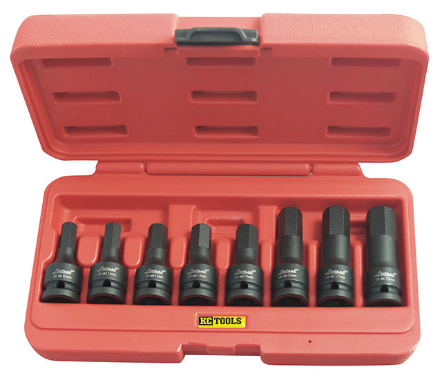 8 Piece Metric x 1/2-Inch Drive In-Hex Impact Socket Set