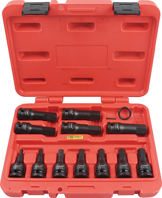 12 Piece Metric x 1/2-Inch Drive In-Hex Impact Socket Set